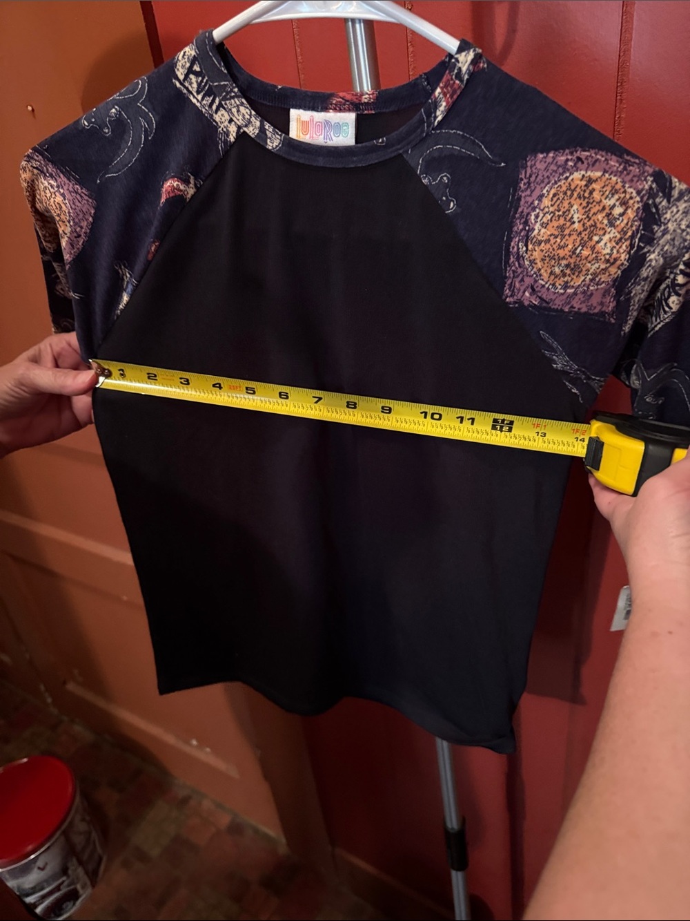 LuLaRoe Black Stretchy Tee with Nightmare Before Christmas Characters. - Picture 10 of 11
